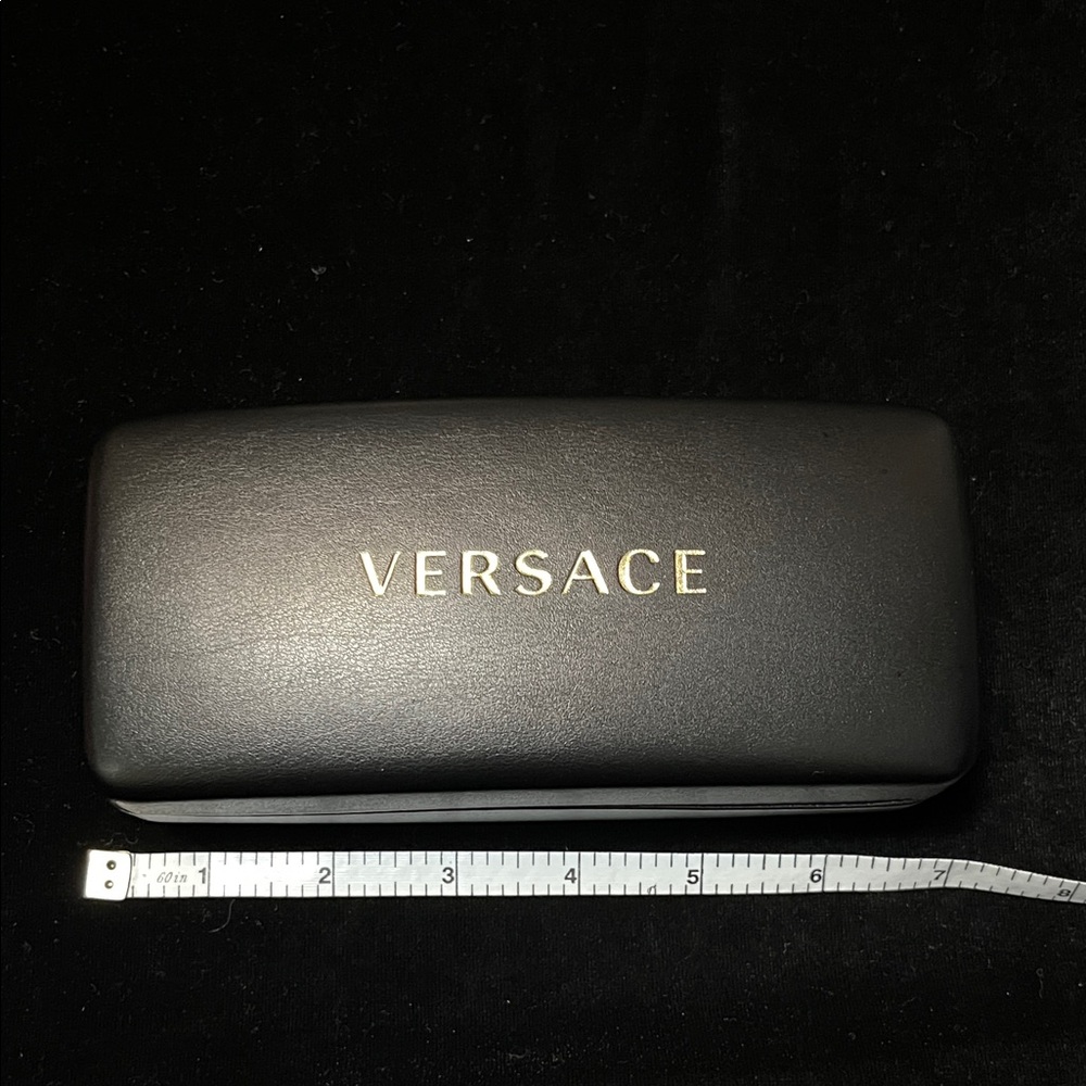 Versace Black Eyewear Case with Gold Logo